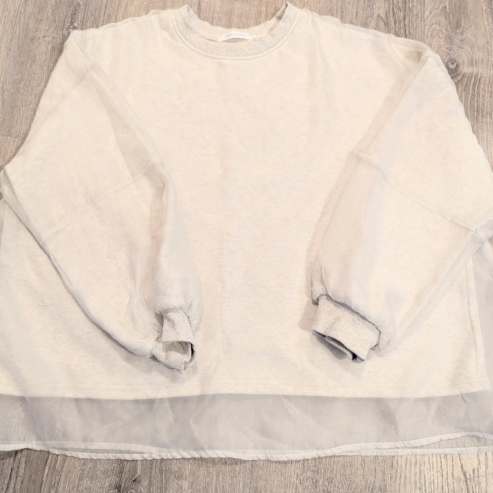 American Holic Japanese Sheer Layered Sweatshirt